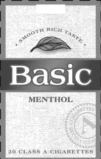BASIC MENTHOL · SMOOTH RICH TASTE · trademark