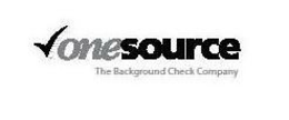 ONESOURCE THE BACKGROUND CHECK COMPANY trademark