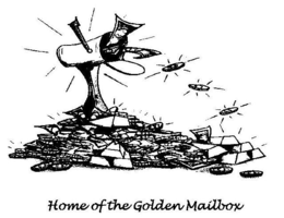 HOME OF THE GOLDEN MAILBOX trademark
