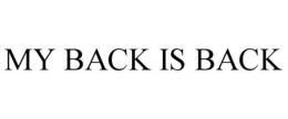 MY BACK IS BACK trademark