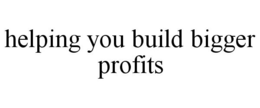 HELPING YOU BUILD BIGGER PROFITS trademark