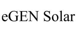 EGEN SOLAR trademark