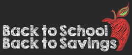 BACK TO SCHOOL BACK TO SAVINGS trademark