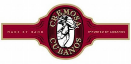 CREMOSA CUBANOS MADE BY HAND IMPORTED BY CUBANOS trademark