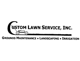 CUSTOM LAWN SERVICE, INC. GROUNDS MAINTENANCE · LANDSCAPING · IRRIGATION trademark