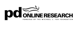 PD ONLINE RESEARCH POWERED BY THE MICHAEL J. FOX FOUNDATION trademark