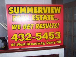 SUMMERVIEW REAL ESTATE, LLC WE GET RESULTS 432-5453 42 WEST BROADWAY, DERRY NH trademark