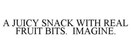 A JUICY SNACK WITH REAL FRUIT BITS. IMAGINE. trademark
