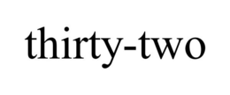 THIRTY-TWO trademark