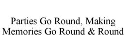 PARTIES GO ROUND, MAKING MEMORIES GO ROUND & ROUND trademark