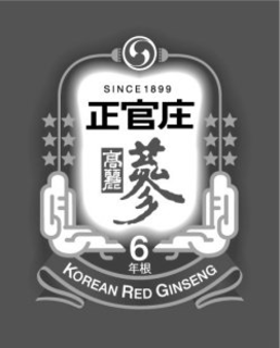 SINCE 1899 CERTIFIED BY GOVERNMENT KOREAN GINSENG 6 YEAR OLD ROOTS KOREAN RED GINSENG trademark
