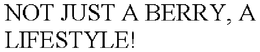 NOT JUST A BERRY, A LIFESTYLE! trademark