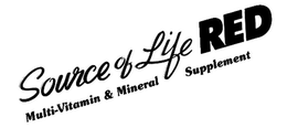 SOURCE OF LIFE RED MULTI-VITAMIN & MINERAL SUPPLEMENT trademark
