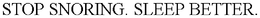 STOP SNORING. SLEEP BETTER. trademark