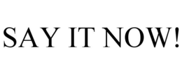 SAY IT NOW! trademark