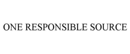 ONE RESPONSIBLE SOURCE trademark