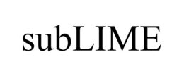 SUBLIME trademark