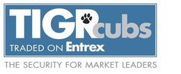 TIGRCUBS TRADED ON ENTREX THE SECURITY FOR MARKET LEADERS trademark