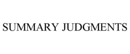 SUMMARY JUDGMENTS trademark