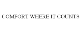 COMFORT WHERE IT COUNTS trademark