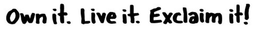 OWN IT. LIVE IT. EXCLAIM IT! trademark