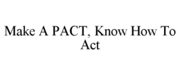 MAKE A PACT, KNOW HOW TO ACT trademark