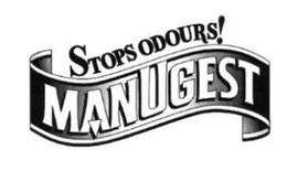 STOPS ODOURS! MANUGEST trademark