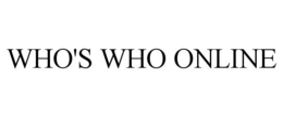 WHO'S WHO ONLINE trademark