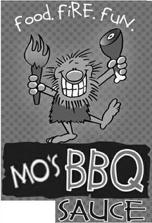 FOOD. FIRE. FUN. MO'S BBQ SAUCE trademark