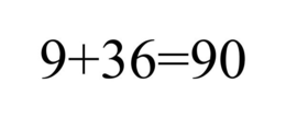 9+36=90 trademark