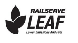 RAILSERVE LEAF LOWER EMISSIONS AND FUEL trademark