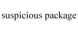 SUSPICIOUS PACKAGE trademark