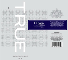 TRUE VODKA CLEAN & SMOOTH IMPORTED FROM LATVIA trademark