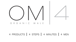 OM 4 ORGANIC MALE 4 PRODUCTS 4 STEPS 4 MINUTES 4 MEN trademark
