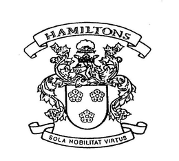 HAMILTONS SOLA NOBILITAT VIRTUS trademark