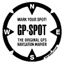 MARK YOUR SPOT! N W E S GP-SPOT THE ORIGINAL GPS NAVIGATION MARKER GP-SPOT.COM trademark