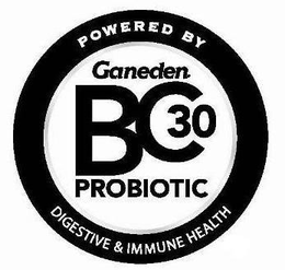 GANEDEN BC30 PROBIOTIC POWERED BY DIGESTIVE & IMMUNE HEALTH trademark