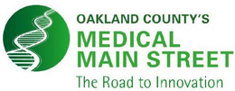 OAKLAND COUNTY'S MEDICAL MAIN STREET THE ROAD TO INNOVATION trademark