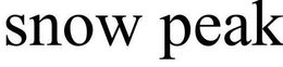 SNOW PEAK trademark