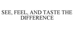 SEE, FEEL, AND TASTE THE DIFFERENCE trademark