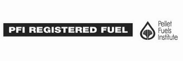 PFI REGISTERED FUEL PELLET FUELS INSTITUTE trademark