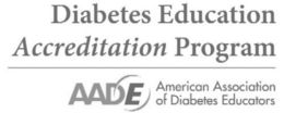 DIABETES EDUCATION ACCREDITATION PROGRAM AADE AMERICAN ASSOCIATION OF DIABETES EDUCATORS trademark