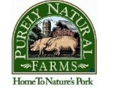 PURELY NATURAL FARMS HOME TO NATURE'S PORK trademark
