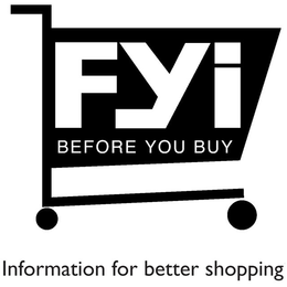 FYI BEFORE YOU BUY INFORMATION FOR BETTER SHOPPING trademark