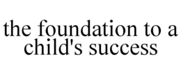 THE FOUNDATION TO A CHILD'S SUCCESS trademark