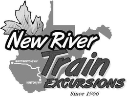 NEW RIVER TRAIN EXCURSIONS SINCE 1966 HUNTINGTON, WV HINTON, WV trademark
