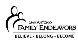 SAN ANTONIO FAMILY ENDEAVORS BELIEVE · BELONG · BECOME trademark