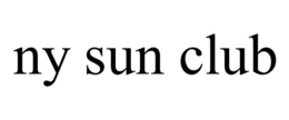 NY SUN CLUB trademark