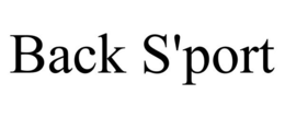 BACK S'PORT trademark