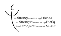 I AM STRONG BECAUSE OF MY FRIENDS I AM STRONGER BECAUSE OF MY FAMILY I AM STRONGEST BECAUSE OF MYSELF trademark